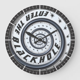 Enter The Black Hole Large Clock