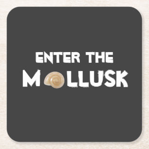 Enter the Mollusk Coaster! Square Paper Coaster