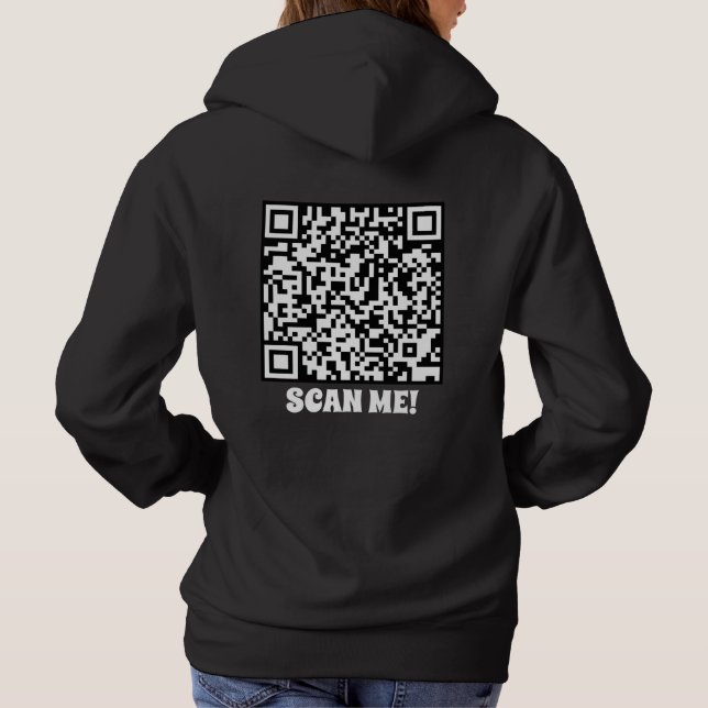 Enter the URL for this QR code Hoodie (Back)