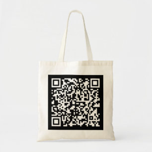 Enter URL & Create Scannable QR Code Black Tote Bag