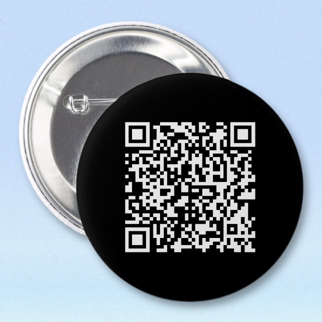 Enter URL & Create Scannable QR Code | Black White 6 Cm Round Badge (Creator Uploaded)