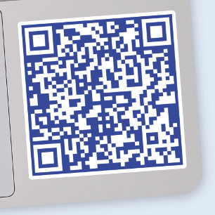 Enter URL Instantly Generated QR Code Navy Blue