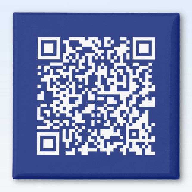 Enter URL Instantly Generated QR Code | Navy Blue Magnet (Creator Uploaded)