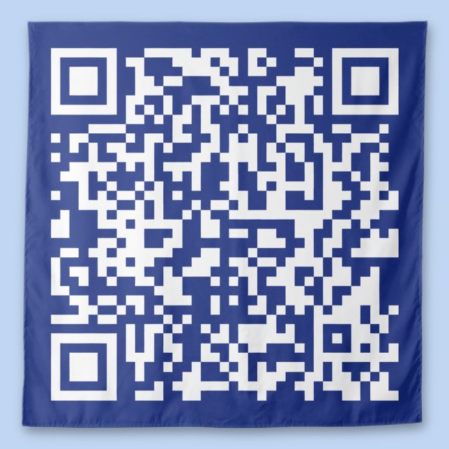 Enter URL Instantly Generated QR Code | Navy Blue Tapestry (Creator Uploaded)