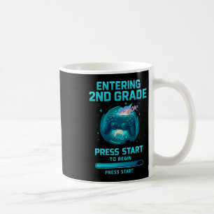 Entering 2nd Grade Gamer Design Kids Press Start  Coffee Mug