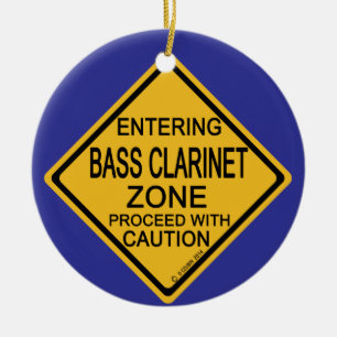 Entering Bass Clarinet Zone Ceramic Ornament