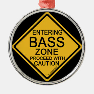 Entering Bass Zone Metal Ornament