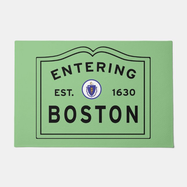 Entering Boston MA Doormat (Front)