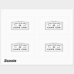 Entering Cape Cod Massachusetts Rectangular Sticker