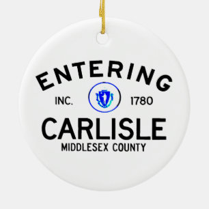 Entering Carlisle Ceramic Ornament