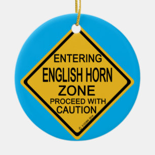 Entering English Horn Zone Ceramic Ornament