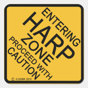 Entering Harp Zone Square Sticker