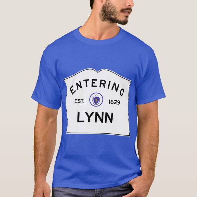 Entering Lynn Massachusetts Commonwealth of Massac T-Shirt (Front)
