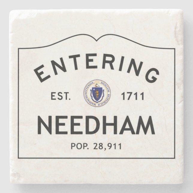 Entering Needham Marble Coaster Stone Coaster (Front)