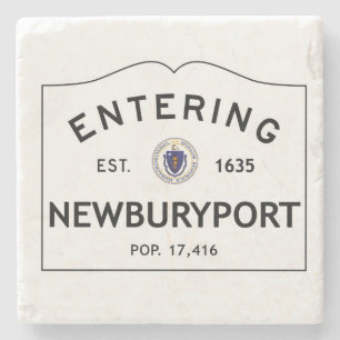 Entering Newburyport Marble Coaster Stone Coaster