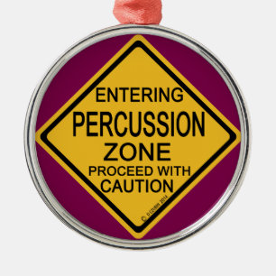 Entering Percussion Zone Metal Ornament