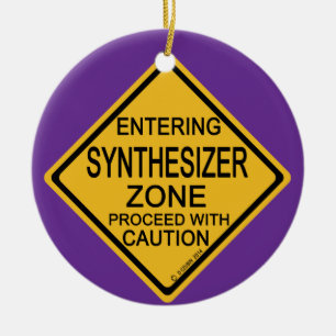 Entering Synthesizer Zone Ceramic Ornament