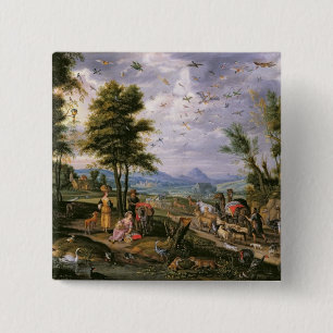 Entering the Ark 15 Cm Square Badge