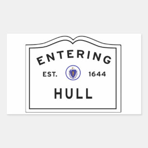 Entering the Town of Hull Rectangular Sticker