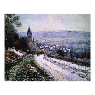Entering the Village of Vétheuil in Winter Photo Print