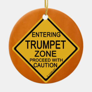 Entering Trumpet Zone Ceramic Ornament