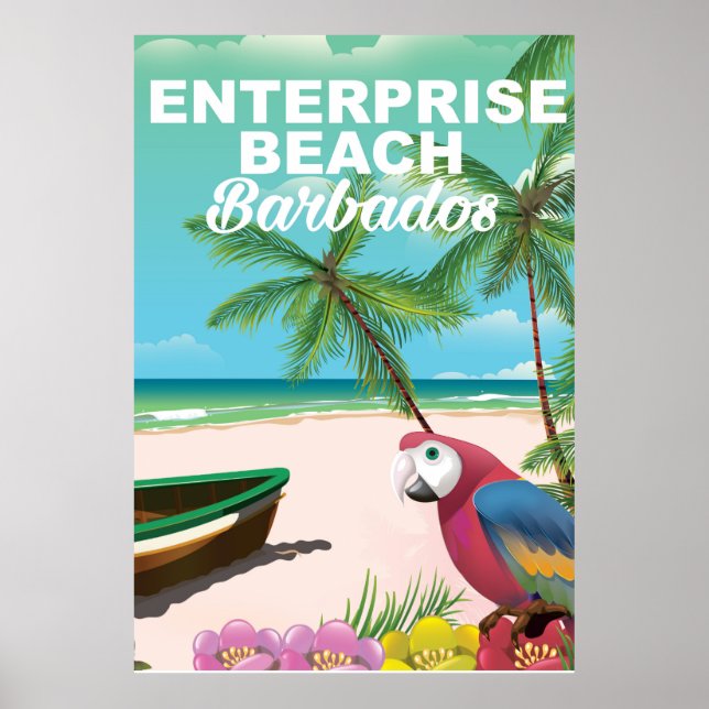 Enterprise Beach Barbados vacation poster (Front)