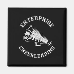 Enterprise Cheer Distressed Retro 90's Cheerleader Magnet