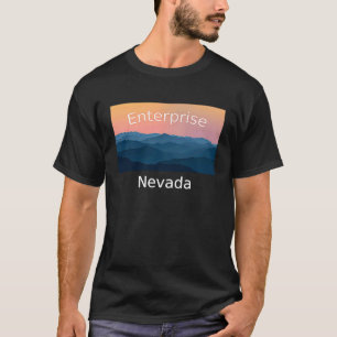 Enterprise Nevada Mountain sunset hometown T-Shirt