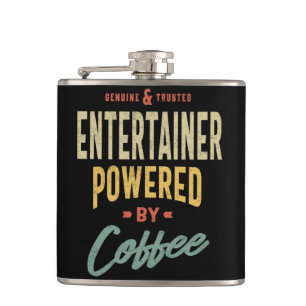 Entertainer Job Title Men Women Gift Hip Flask