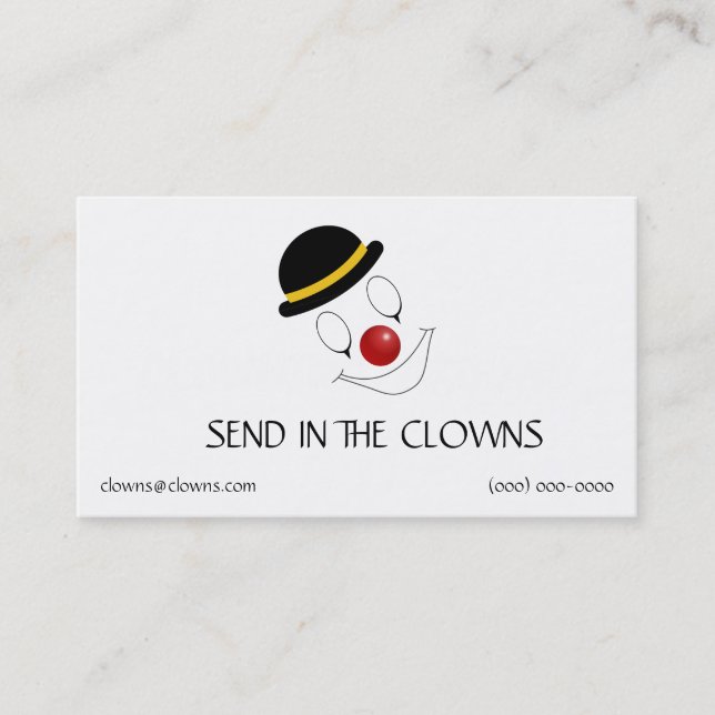 Entertainers Clown Logos Business Card (Front)