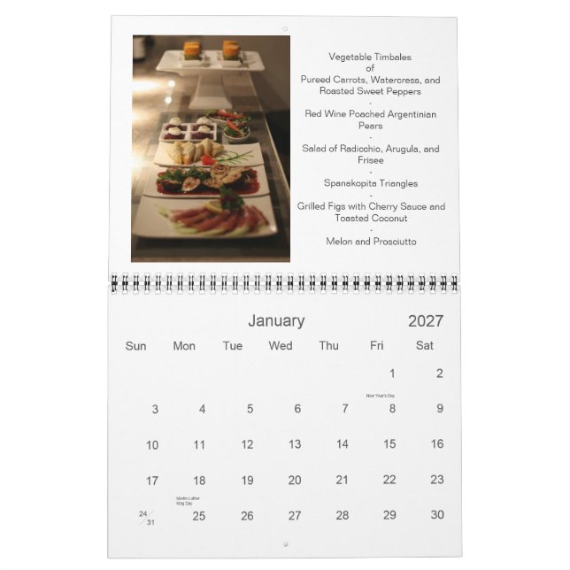Entertaining with Food Calendar (Jan 2027)