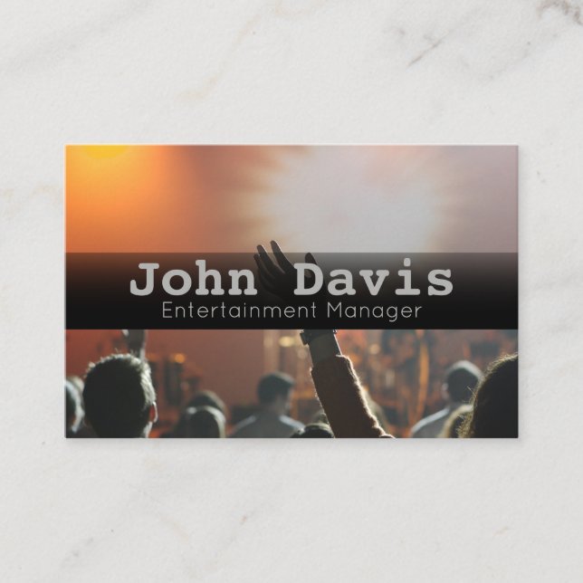 Entertainment Manager business card (Front)