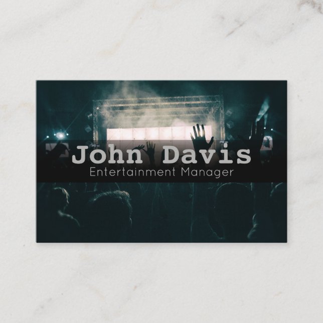 Entertainment Manager business card (Front)