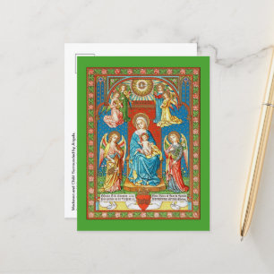Enthroned Madonna and Child with Angels Postcard