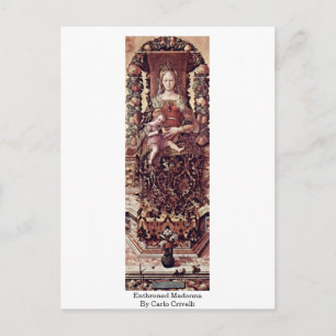 Enthroned Madonna By Carlo Crivelli Postcard