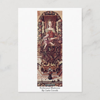 Enthroned Madonna By Carlo Crivelli Postcard