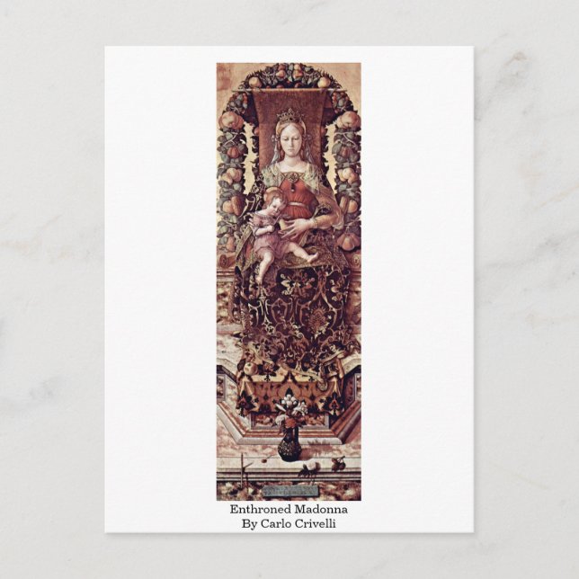 Enthroned Madonna By Carlo Crivelli Postcard (Front)