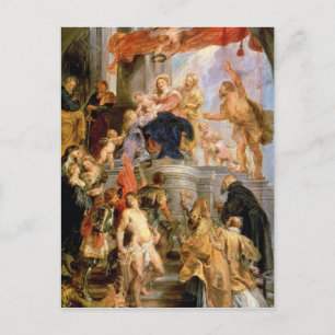 Enthroned Madonna with Child Postcard