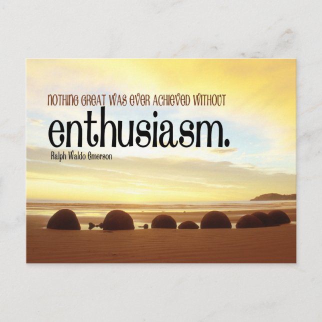 Enthusiasm Motivational Postcard (Front)