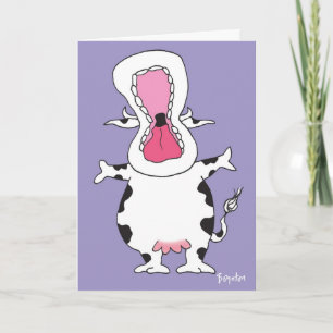 ENTHUSIASTIC COW Thank You Card