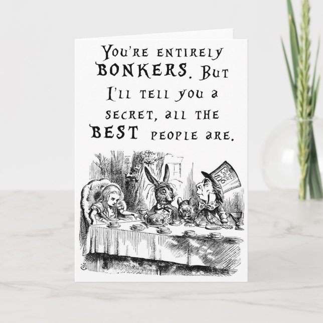 entirely bonkers A4 Card (Front)