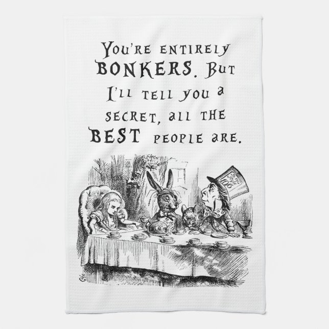 entirely bonkers A4 Tea Towel (Vertical)