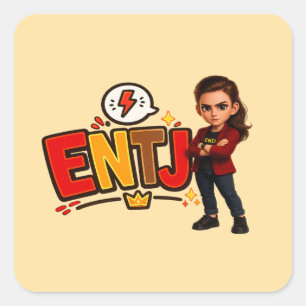 ENTJ — The Visionary Conqueror Square Sticker