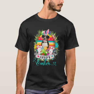 Entlebucher Mountain Dog In Easter Eggs Basket Hap T-Shirt