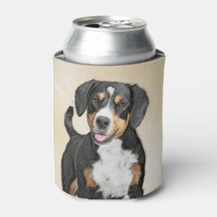 Entlebucher Mountain Dog Painting - Original Art Can Cooler