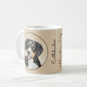 Entlebucher Mountain Dog Painting - Original Art Coffee Mug