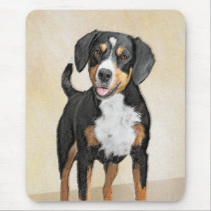 Entlebucher Mountain Dog Painting - Original Art Mouse Pad