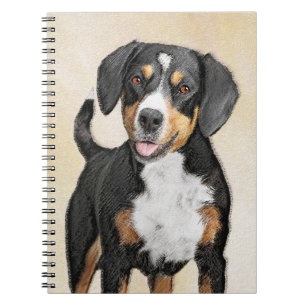 Entlebucher Mountain Dog Painting - Original Art Notebook