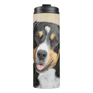 Entlebucher Mountain Dog Painting - Original Art Thermal Tumbler