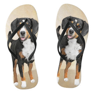 Entlebucher Mountain Dog Painting - Original Art Thongs